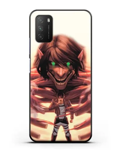 Чехол аниме Атака Титанов - Превращение силиконовый для Xiaomi Poco M3