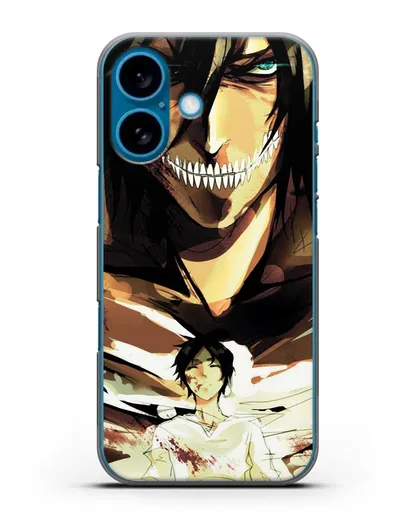 Чехол аниме Атака Титанов - Эрен-титан силиконовый для iPhone 16