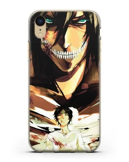 Чехол аниме Атака Титанов - Эрен-титан силиконовый для iPhone XR