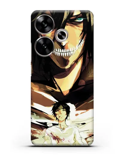 Чехол аниме Атака Титанов - Эрен-титан силиконовый для Xiaomi Poco F6