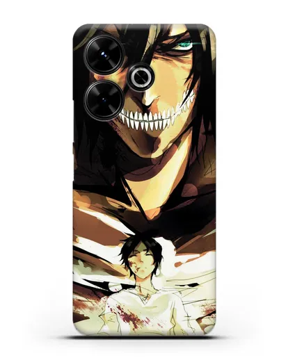 Чехол аниме Атака Титанов - Эрен-титан силиконовый для Xiaomi Poco M6