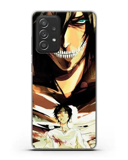 Чехол аниме Атака Титанов - Эрен-титан силиконовый для Samsung Galaxy A53