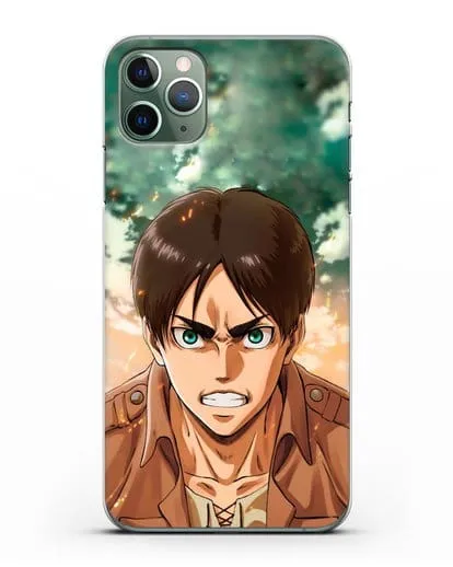 Чехол аниме Атака Титанов - Эрен силиконовый для iPhone 11 Pro Max