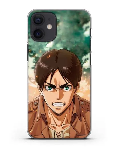 Чехол аниме Атака Титанов - Эрен силиконовый для iPhone 12 mini