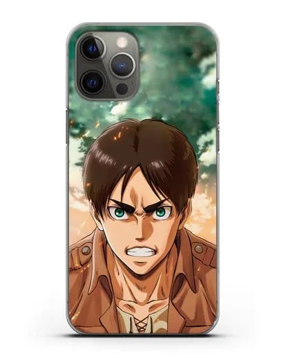 Чехол аниме Атака Титанов - Эрен силиконовый для iPhone 12 Pro Max