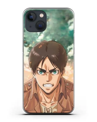 Чехол аниме Атака Титанов - Эрен силиконовый для iPhone 13 Mini