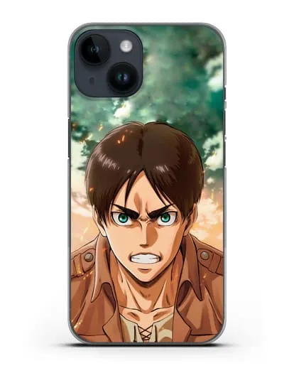 Чехол аниме Атака Титанов - Эрен силиконовый для iPhone 14