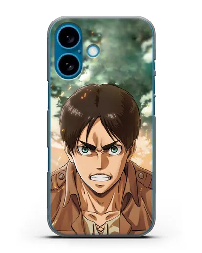 Чехол аниме Атака Титанов - Эрен силиконовый для iPhone 16