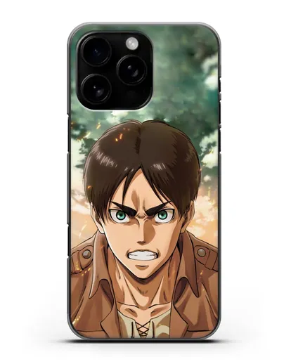 Чехол аниме Атака Титанов - Эрен силиконовый для iPhone 16 Pro Max