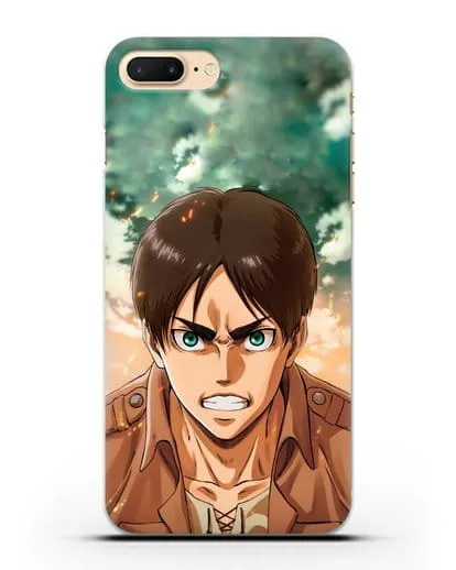Чехол аниме Атака Титанов - Эрен силиконовый для iPhone 8 Plus