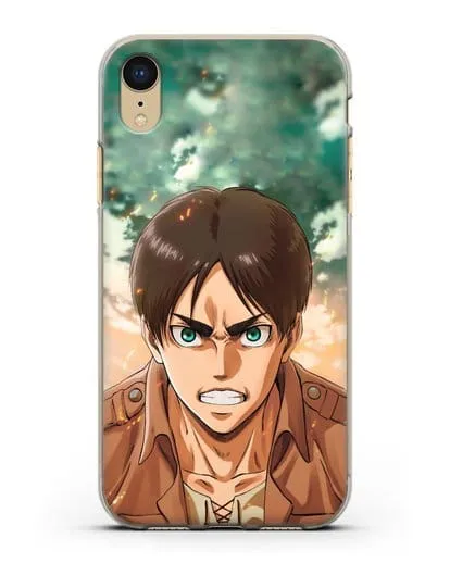 Чехол аниме Атака Титанов - Эрен силиконовый для iPhone XR