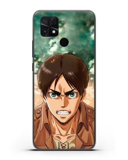 Чехол аниме Атака Титанов - Эрен силиконовый для Xiaomi Poco C40