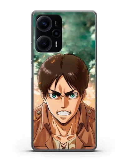 Чехол аниме Атака Титанов - Эрен силиконовый для Xiaomi Poco F5