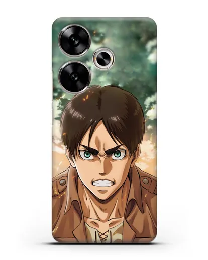 Чехол аниме Атака Титанов - Эрен силиконовый для Xiaomi Poco F6