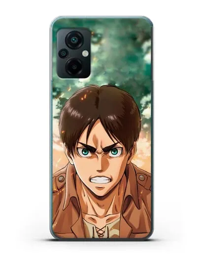 Чехол аниме Атака Титанов - Эрен силиконовый для Xiaomi Poco M5