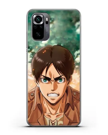 Чехол аниме Атака Титанов - Эрен силиконовый для Xiaomi Poco M5s