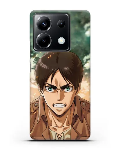 Чехол аниме Атака Титанов - Эрен силиконовый для Xiaomi Poco X6