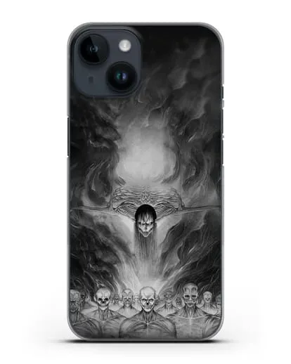 Чехол аниме Атака Титанов - Эрен - титан прародитель силиконовый для iPhone 14