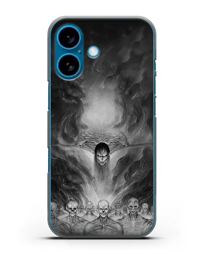 Чехол аниме Атака Титанов - Эрен - титан прародитель силиконовый для iPhone 16