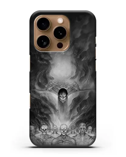 Чехол аниме Атака Титанов - Эрен - титан прародитель силиконовый для iPhone 16 Pro