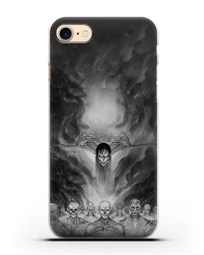 Чехол аниме Атака Титанов - Эрен - титан прародитель силиконовый для iPhone 8