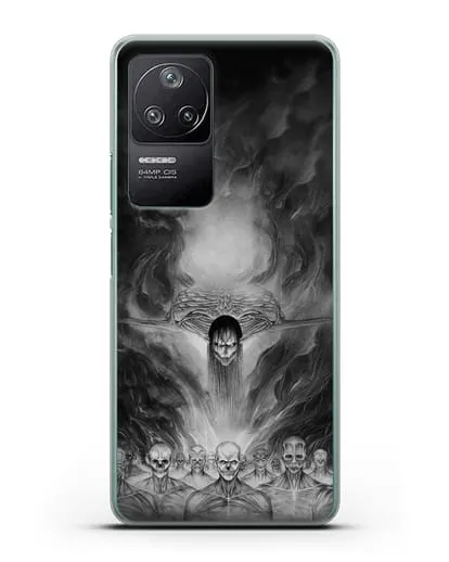 Чехол аниме Атака Титанов - Эрен - титан прародитель силиконовый для Xiaomi Poco F4