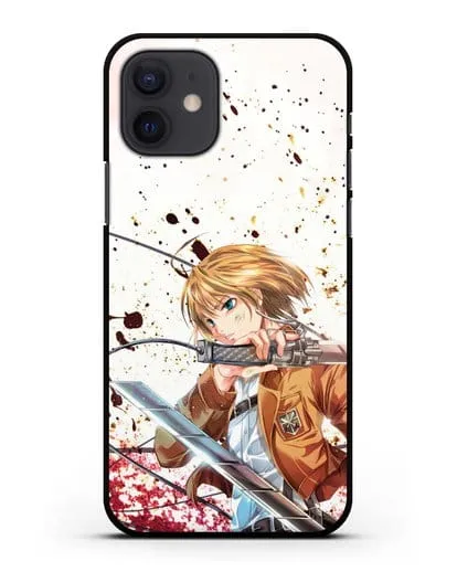 Чехол аниме Атака Титанов - Армин в бою силиконовый для iPhone 12