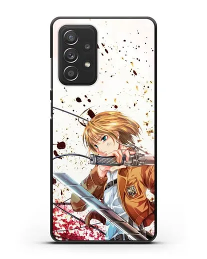 Чехол аниме Атака Титанов - Армин в бою силиконовый для Samsung Galaxy A53
