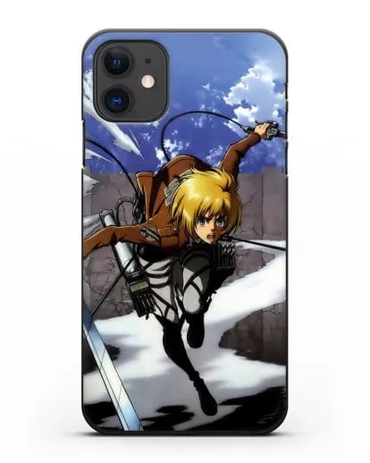 Чехол аниме Атака Титанов - Армин в воздухе силиконовый для iPhone 11
