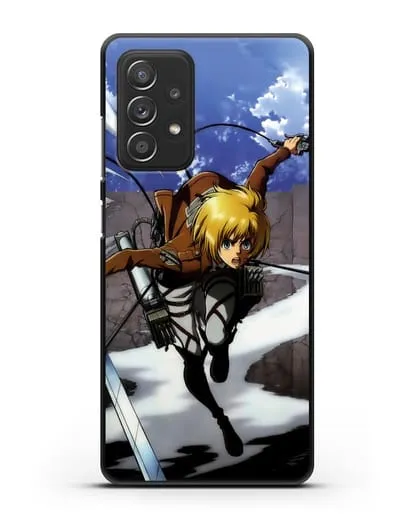 Чехол аниме Атака Титанов - Армин в воздухе силиконовый для Samsung Galaxy A53