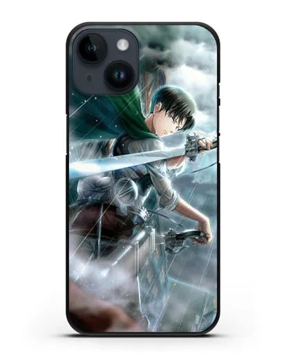 Чехол аниме Атака Титанов - Леви Акерман силиконовый для iPhone 14