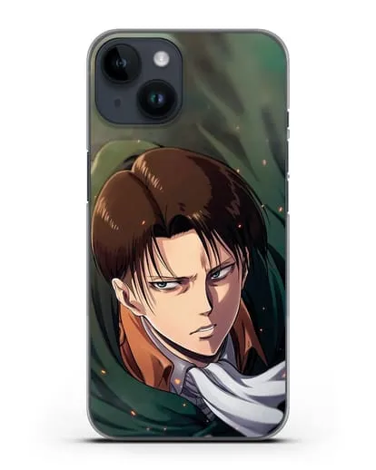 Чехол аниме Атака Титанов - Леви силиконовый для iPhone 14