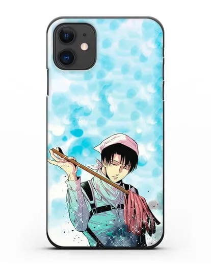 Чехол аниме Атака Титанов - Леви-уборщик силиконовый для iPhone 11