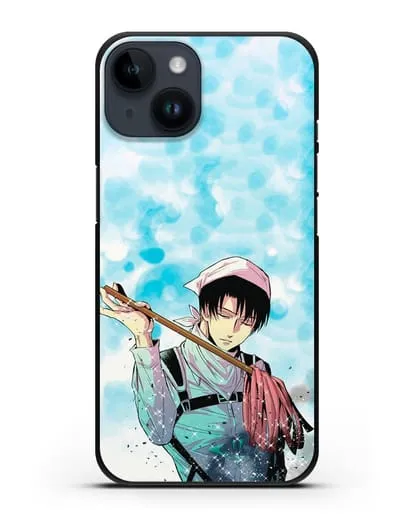 Чехол аниме Атака Титанов - Леви-уборщик силиконовый для iPhone 14
