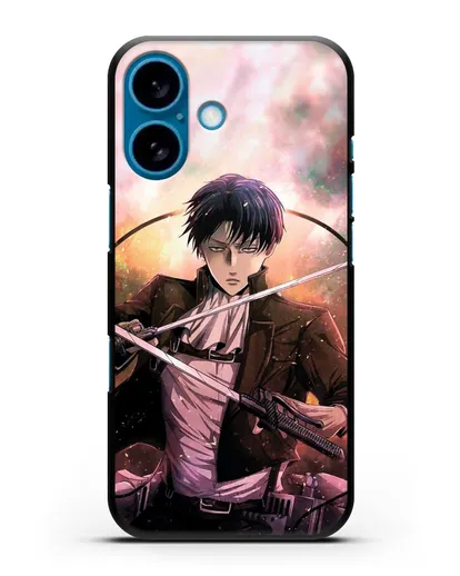 Чехол аниме Атака Титанов - Капитан Леви силиконовый для iPhone 16