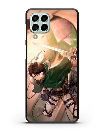 Чехол аниме Атака Титанов - Леви против титанов силиконовый для Samsung Galaxy M53 [SM-M536]