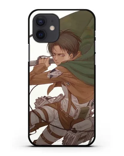 Чехол аниме Атака Титанов - Леви в бою силиконовый для iPhone 12