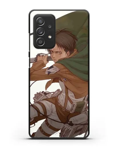 Чехол аниме Атака Титанов - Леви в бою силиконовый для Samsung Galaxy A53