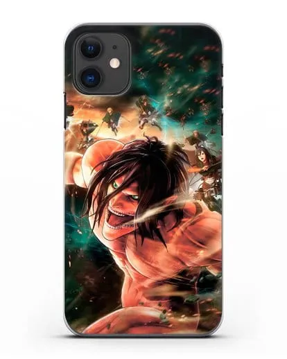 Чехол аниме Атака Титанов - Атакующий титан силиконовый для iPhone 11