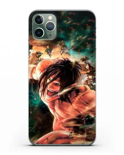 Чехол аниме Атака Титанов - Атакующий титан силиконовый для iPhone 11 Pro