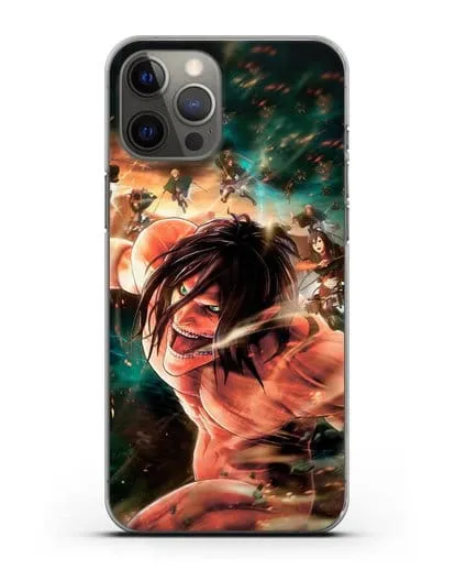 Чехол аниме Атака Титанов - Атакующий титан силиконовый для iPhone 12 Pro Max