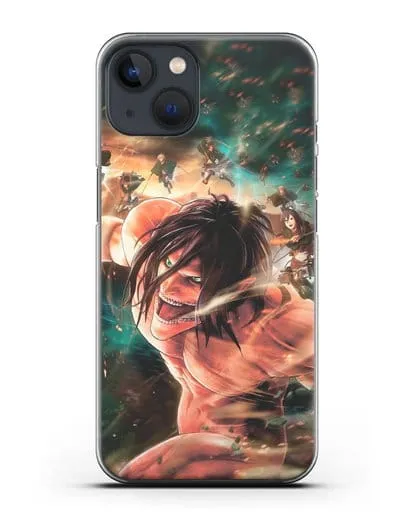 Чехол аниме Атака Титанов - Атакующий титан силиконовый для iPhone 13 Mini