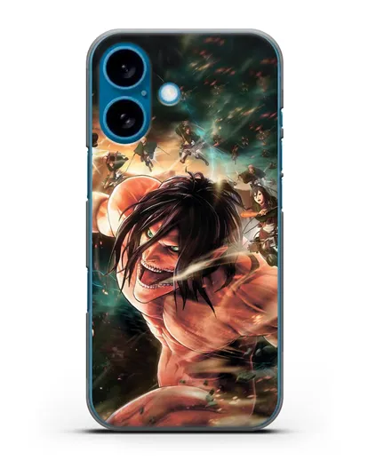 Чехол аниме Атака Титанов - Атакующий титан силиконовый для iPhone 16