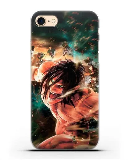 Чехол аниме Атака Титанов - Атакующий титан силиконовый для iPhone 7