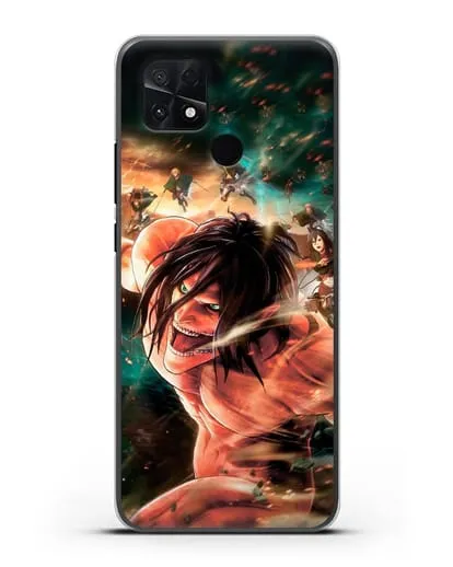 Чехол аниме Атака Титанов - Атакующий титан силиконовый для Xiaomi Poco C40