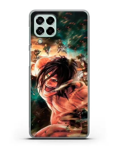 Чехол аниме Атака Титанов - Атакующий титан силиконовый для Samsung Galaxy M53 [SM-M536]