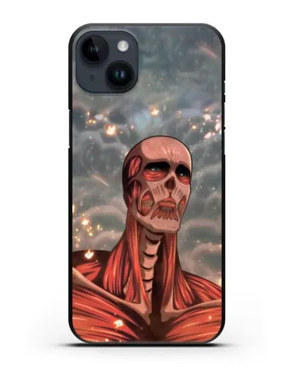 Чехол аниме Атака Титанов - Титан-Колосс силиконовый для iPhone 14 Plus