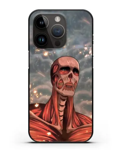 Чехол аниме Атака Титанов - Титан-Колосс силиконовый для iPhone 14 Pro