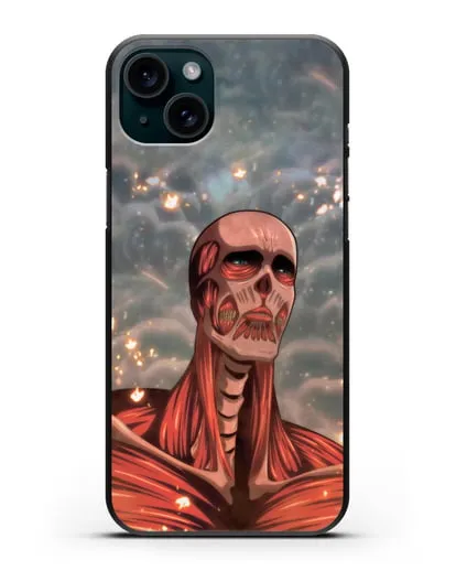 Чехол аниме Атака Титанов - Титан-Колосс силиконовый для iPhone 15 Plus