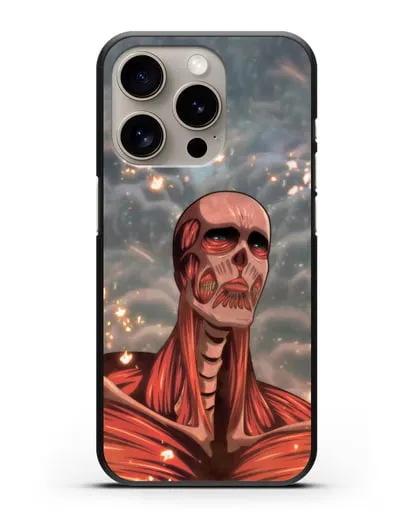 Чехол аниме Атака Титанов - Титан-Колосс силиконовый для iPhone 15 Pro